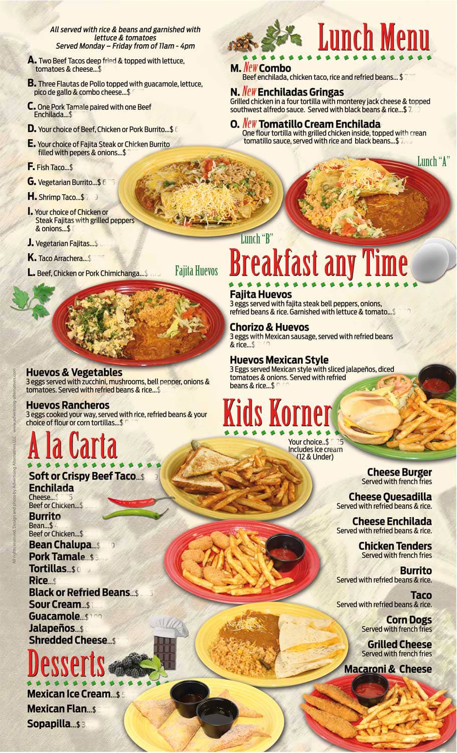 cilantros in omaha's menu